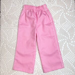 Vintage 1980s Healthtex Girls 3t Pink Side Stripe Pull On Pants